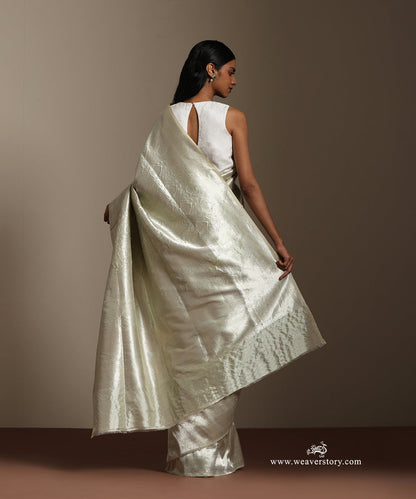 Light_Grey_Katan_Silk_Brocade_Banarasi_Sare_With_Silver_Zari_WeaverStory_03