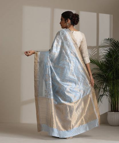 Sky_Blue_Handloom_Pure_Chanderi_Silk_Saree_With_All_Over_Silver_Zari_Jaal_WeaverStory03