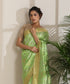 Handloom_Parrot_Green_Pure_Chanderi_Silk_Saree_With_Gold_And_Silver_Jaal_WeaverStory01