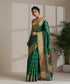 Emerald_Green_Handloom_Pure_Silk_Chanderi_Saree_With_Birds_On_Branches_WeaverStory02