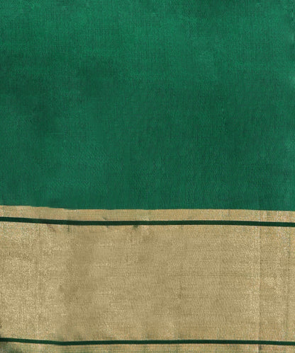 Emerald_Green_Handloom_Pure_Silk_Chanderi_Saree_With_Birds_On_Branches_WeaverStory05