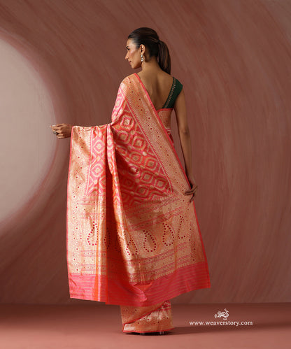 Light_Pink_And_Orange_Handloom_Saree_With_Banarasi_Jangla_Tested_Zari_WeaverStory_03