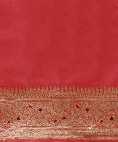 Light_Pink_And_Orange_Handloom_Saree_With_Banarasi_Jangla_Tested_Zari_WeaverStory_05