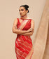 Red_And_Gold_Handloom_Pure_Tissue_Silk_Kadhwa_Banarasi_Saree_With_Stripes_WeaverStory_01