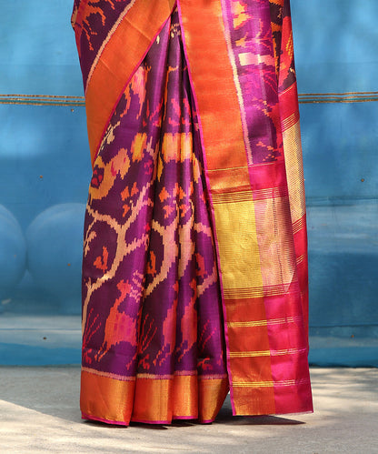 Purple_And_Pink_Handloom_Pure_Mulberry_Silk_Patola_Saree_With_Deer_Motifs_WeaverStory_04