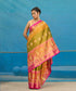 Pink_And_Green_Handloom_Pure_Mulberry_Silk_Ikat_Patola_Saree_With_Tissue_Border_WeaverStory_01