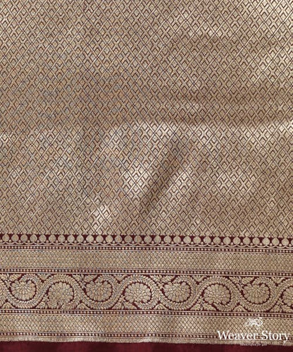 Handloom_Wine_Pure_Katan_Silk_Banarasi_Saree_With_Gold_And_Silver_Zari_Diagonal_Bel_WeaverStory_05