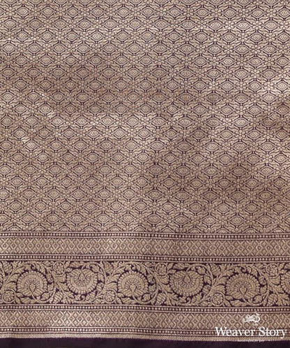 Purple_Handloom_Pure_Katan_Silk_Banarasi_Saree_With_Gold_And_Silver_Zari_Booti_WeaverStory_05