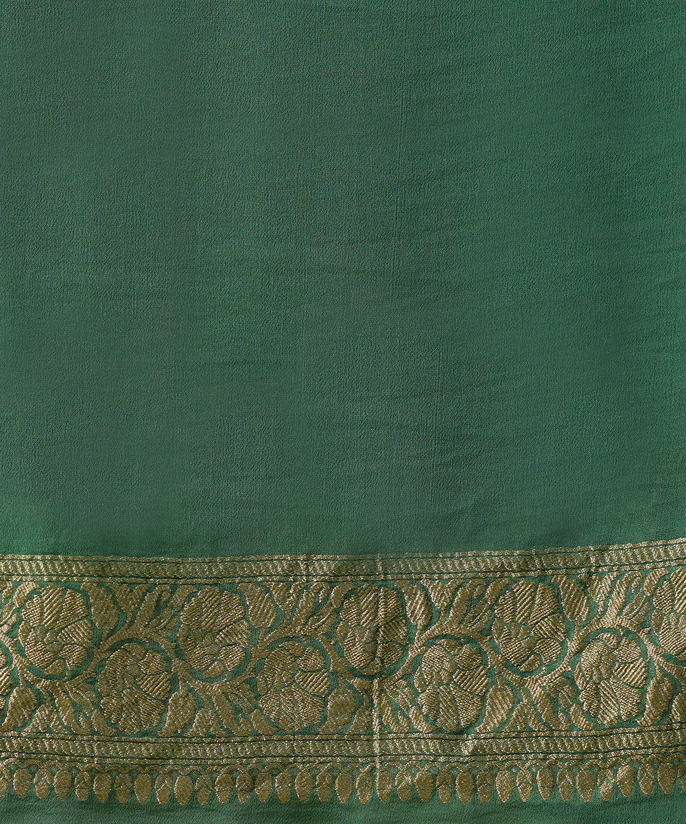Mauve_And_Green_Handloom_Pure_Georgette_Banarasi_Saree_And_With_Border_WeaverStory_05