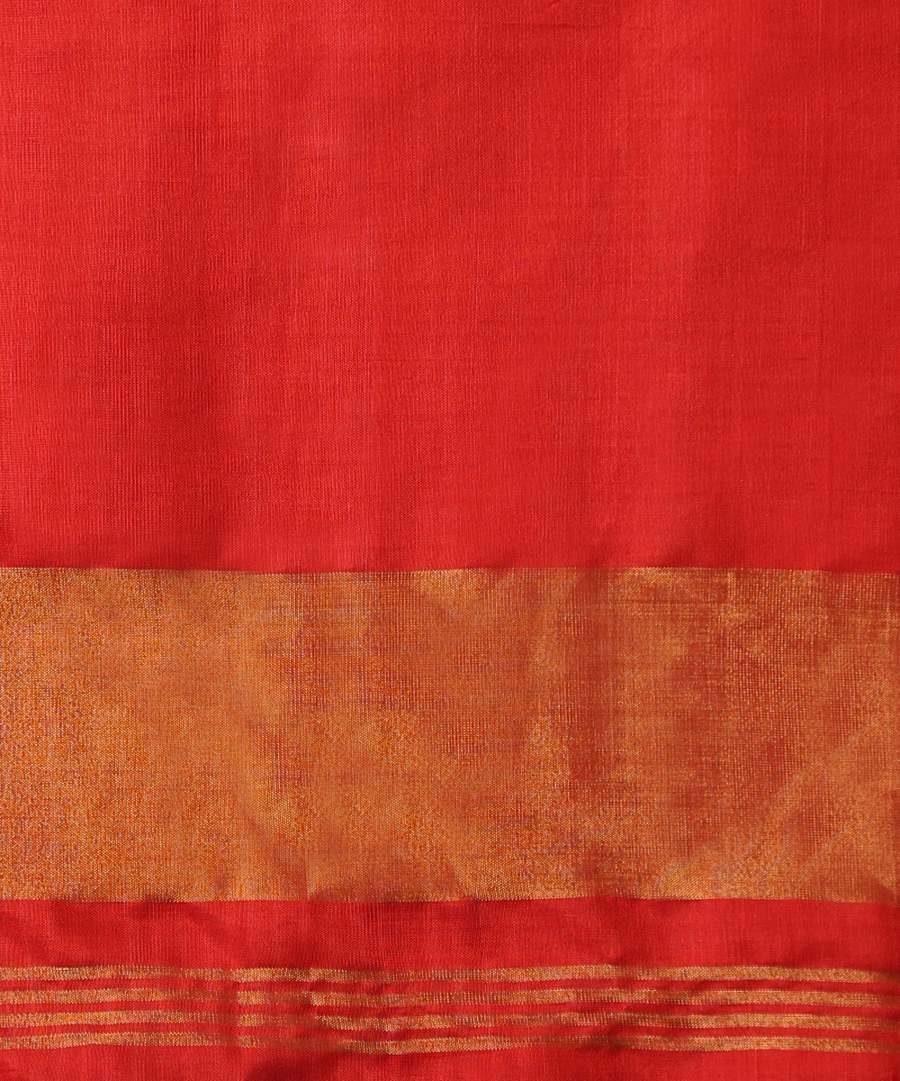 Yellow And Red Handloom Pure Mulberry Silk Ikat Patola Saree