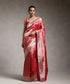 Handloom_Pink_Pure_Katan_Silk_Zari_Tanchoi_Banarasi_Saree_With_Lilac_Border_WeaverStory_01