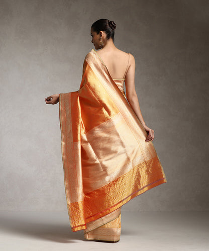 Orange_And_Gold_Handloom_Pure_Katan_Silk_Zari_Tanchoi_Banarasi_Saree_WeaverStory_03