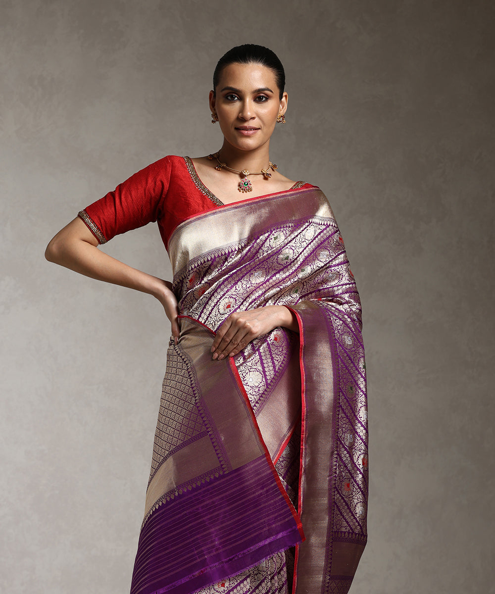 Purple_Handloom_Pure_Katan_Silk_Kimkhab_Banarasi_Saree_With_Kadhwa_Border_WeaverStory_02