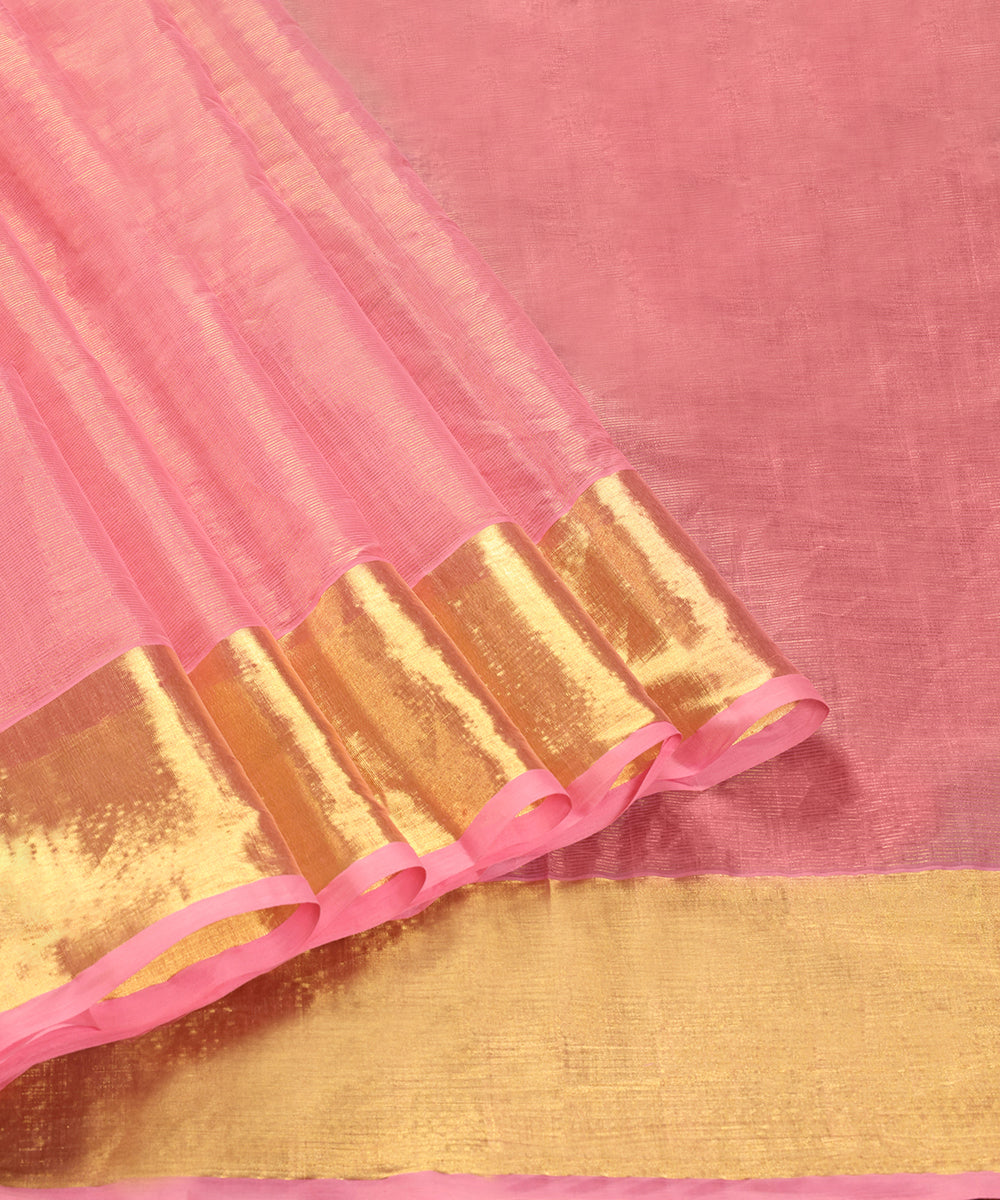 Baby_Pink_Pure_Cotton_Silk_Tissue_Venkatagiri_Revival_Handloom_Revival_Saree_With_Gold_Border_Pallu_WeaverStory_01