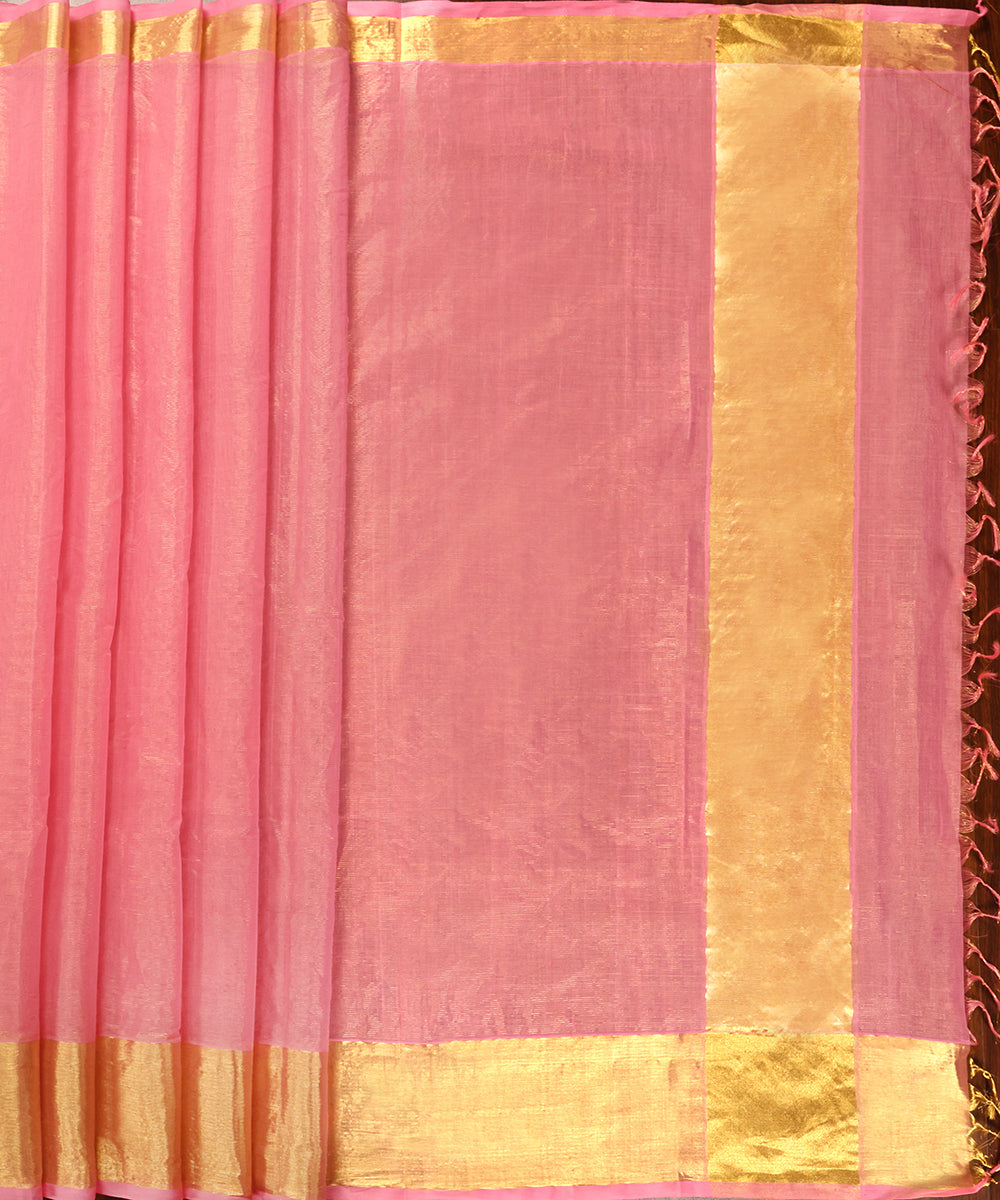 Baby_Pink_Pure_Cotton_Silk_Tissue_Venkatagiri_Revival_Handloom_Revival_Saree_With_Gold_Border_Pallu_WeaverStory_02