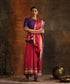 Magenta_Pure_Silk_Venkatagiri_Revival_Handloom_Revival_Saree_With_Zari_Checks_And_Petu_Border_WeaverStory_02