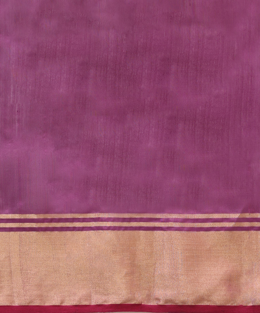 Handloom_Purple_Pure_Soft_Silk_Chanderi_Saree_With_Eknaliya_Bird_Motif_WeaverStory_05