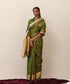 Handloom_Heena_Green_Pure_Silk_Chanderi_Saree_With_Floral_Motif_And_Golden_Border_WeaverStory_02