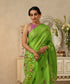 Parrot_Green_Handloom_Matka_Silk_Dhakai_Jamdani_Saree_With_Floral_Pallu_WeaverStory_01