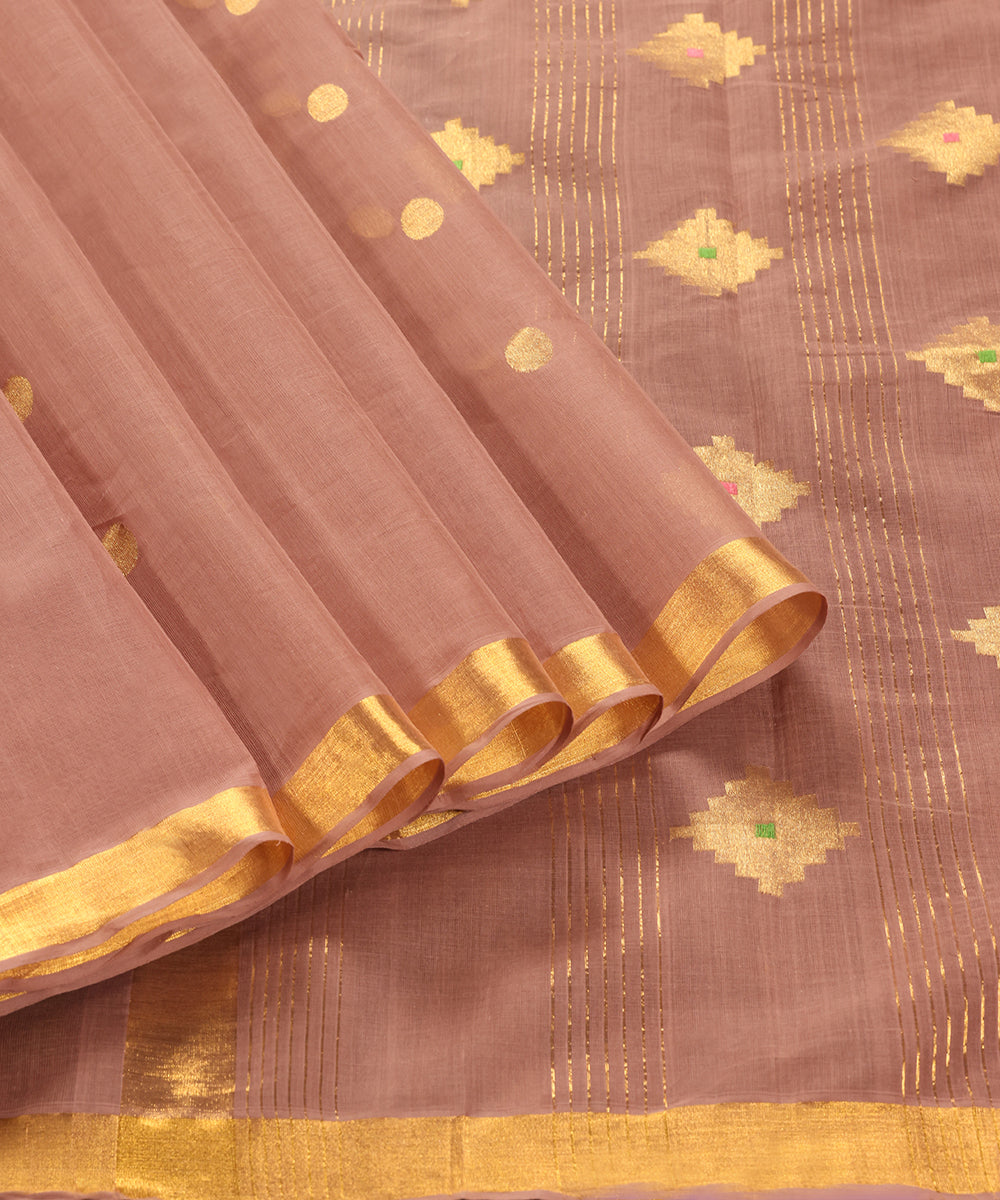 Handloom_Old_Rose_Pure_Cotton_Silk_Venkatagiri_Revival_Saree_With_Gold_Motif_WeaverStory_01