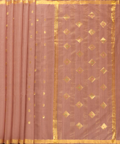 Handloom_Old_Rose_Pure_Cotton_Silk_Venkatagiri_Revival_Saree_With_Gold_Motif_WeaverStory_02