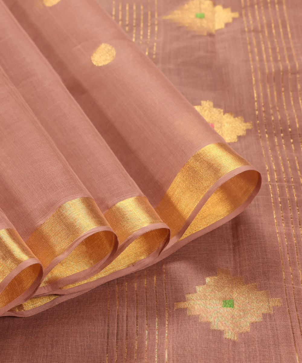 Handloom_Old_Rose_Pure_Cotton_Silk_Venkatagiri_Revival_Saree_With_Gold_Motif_WeaverStory_04