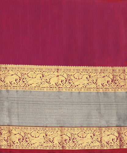 Handloom_Dark_Purple_Pure_Silk_Kanjivaram_Saree_With_Wine_Vanasingram_Border_And_Pure_Zari_WeaverStory_06