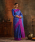 Copper_Sulphate_Blue_Handloom_Pure_Silk_Kanjivaram_Saree_With_Purple_Checks_And_Purple_Border_WeaverStory_02