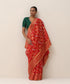 Red_Handloom_Pure_Silk_Chanderi_Saree_With_Shikargah_Jaal_WeaverStory_01