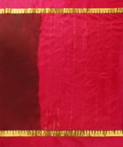 Wine_Handloom_Pure_Silk_Kanjivaram_Saree_With_Paisley_And_Pink_Border_WeaverStory_03