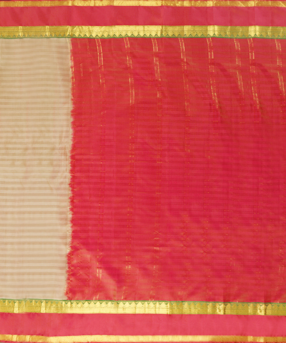 Olive_Handloom_Pure_Silk_Kanjivaram_Silk_Saree_With_Pink_Border_WeaverStory_03