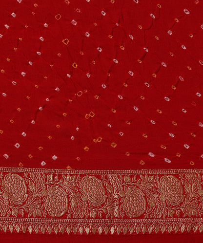 Red_Orange_And_Yellow_Handloom_Ombre_Dyed_Pure_Georgette_Banarasi_Bandhej_Saree_WeaverStory_05