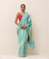 Ice_Blue_Handloom_Pure_Tusser_Georgette_Banarasi_Saree_With_Floral_Boota_WeaverStory_01