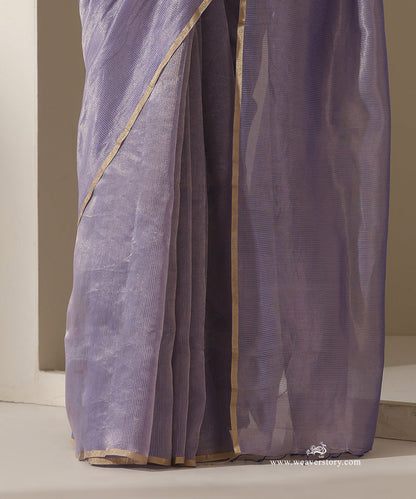 Purple_Handloom_Pure_Silk_Chanderi_Saree_With_Gold_Zari_Stripes_WeaverStory_04