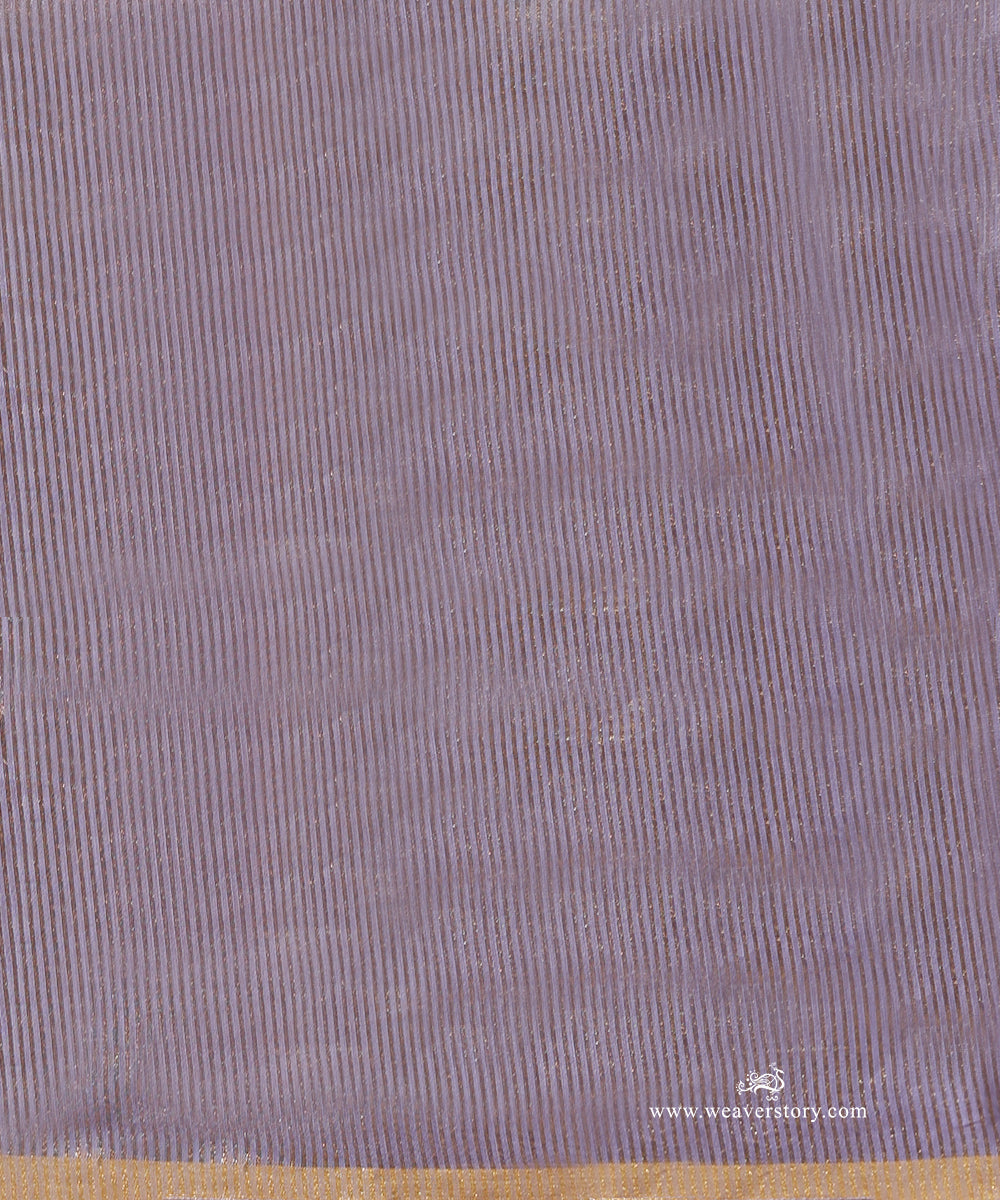 Purple_Handloom_Pure_Silk_Chanderi_Saree_With_Gold_Zari_Stripes_WeaverStory_05