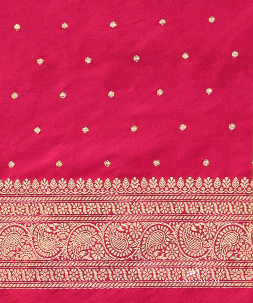 Handloom_Hot_Pink_Pure_Katan_Silk_Real_Zari_Shikargah_Banarasi_Saree_WeaverStory_05