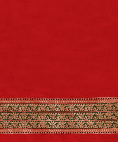 Ahilya — Red Handloom Real Zari Banarasi Kimkhab Saree in Pure Katan Silk