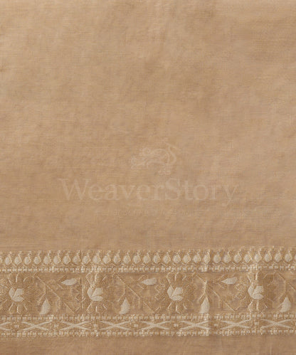 Handloom_Beige_Pure_Kora_Cotton_Banarasi_Saree_With_Jamdani_Weave_WeaverStory_05