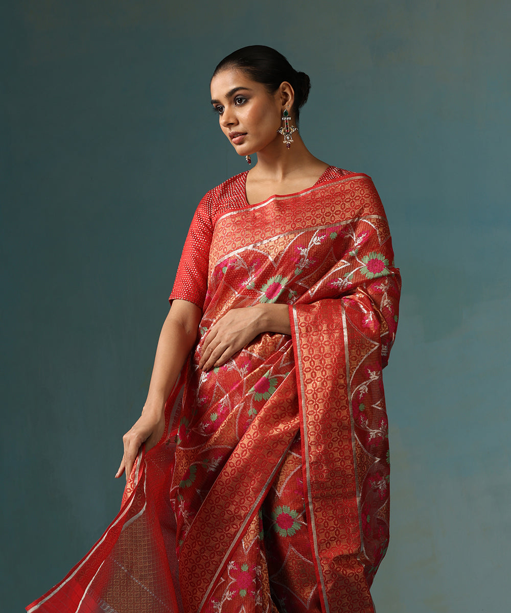 Red_Handloom_Pure_Kota_Silk_Saree_With_Zari_Work_WeaverStory_01