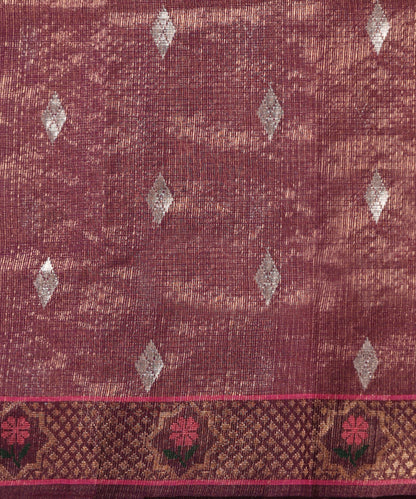 Golden_Handloom_Pure_Kota_Tissue_Saree_With_Purple_Border_WeaverStory_05