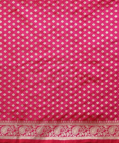 Handloom_Pink_Pure_Katan_Silk_Saree_Allover_Jaal_With_Purple_Meena_And_Ambi_Border_WeaverStory_05