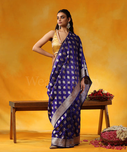 Royal_Blue_Handloom_Pure_Katan_Silk_Banarasi_Saree_With_Cutwork_Zari_Booti_WeaverStory_01