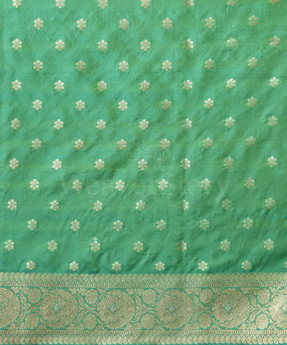 Sea_Green_Handloom_Pure_Katan_Silk_Banarasi_Saree_With_Cutwork_Alfi_Jaal_WeaverStory_05