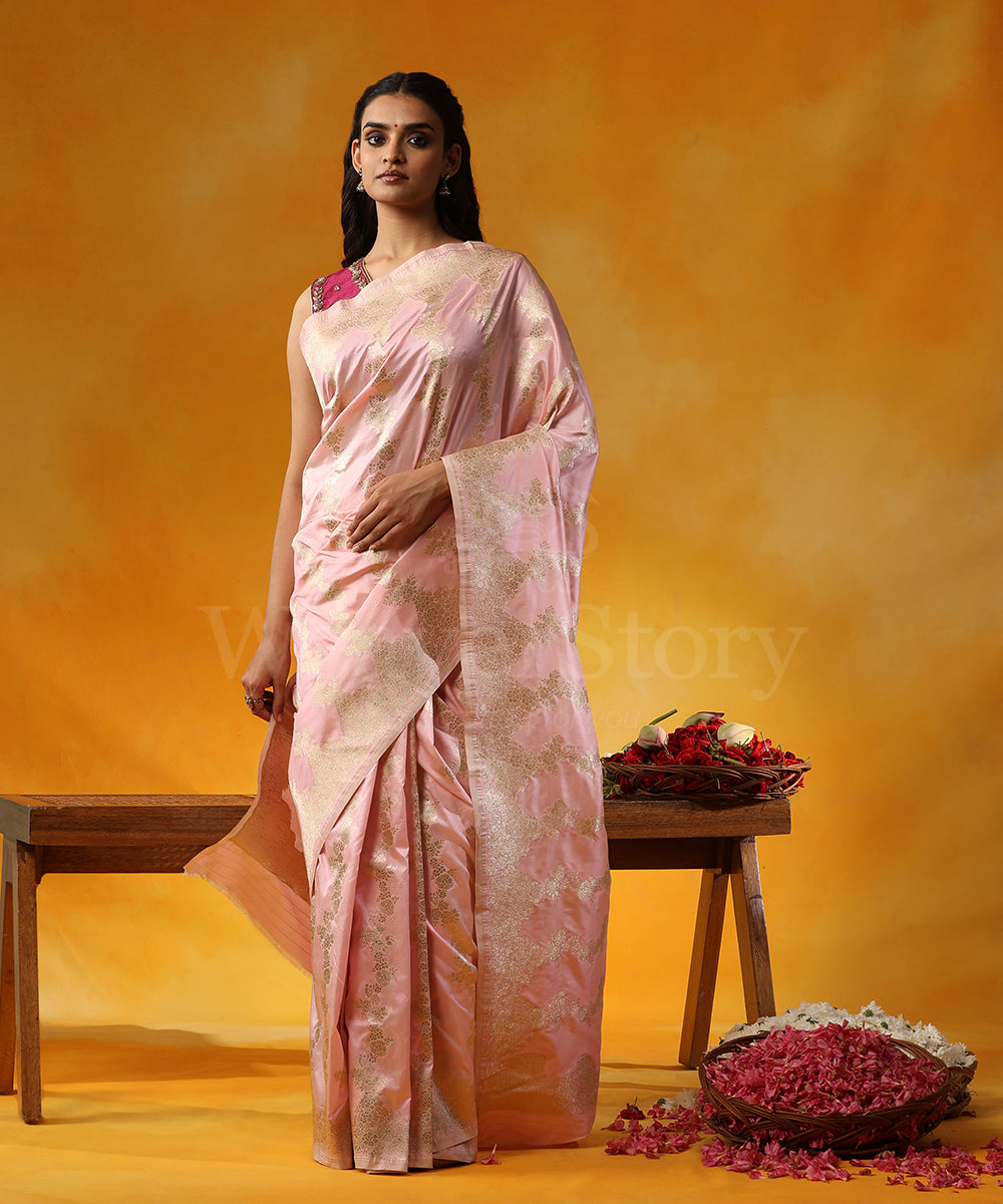 Baby_Pink_Handloom_Pure_Katan_Silk_Banarasi_Saree_With_Cutwork_Zari_Jaal_WeaverStory_01