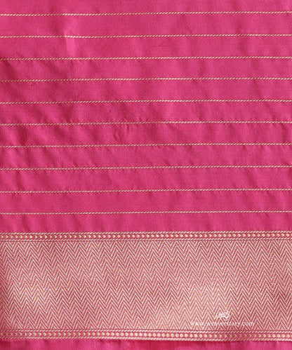 Handloom_Pink_Pure_Katan_Silk_Kimkhab_Banarasi_Saree_With_Chevron_Border_WeaverStory_05