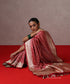 Handloom_Red_Pure_Katan_Silk_Banarasi_Saree_With_Silver_Small_Flower_Boota_WeaverStory_01