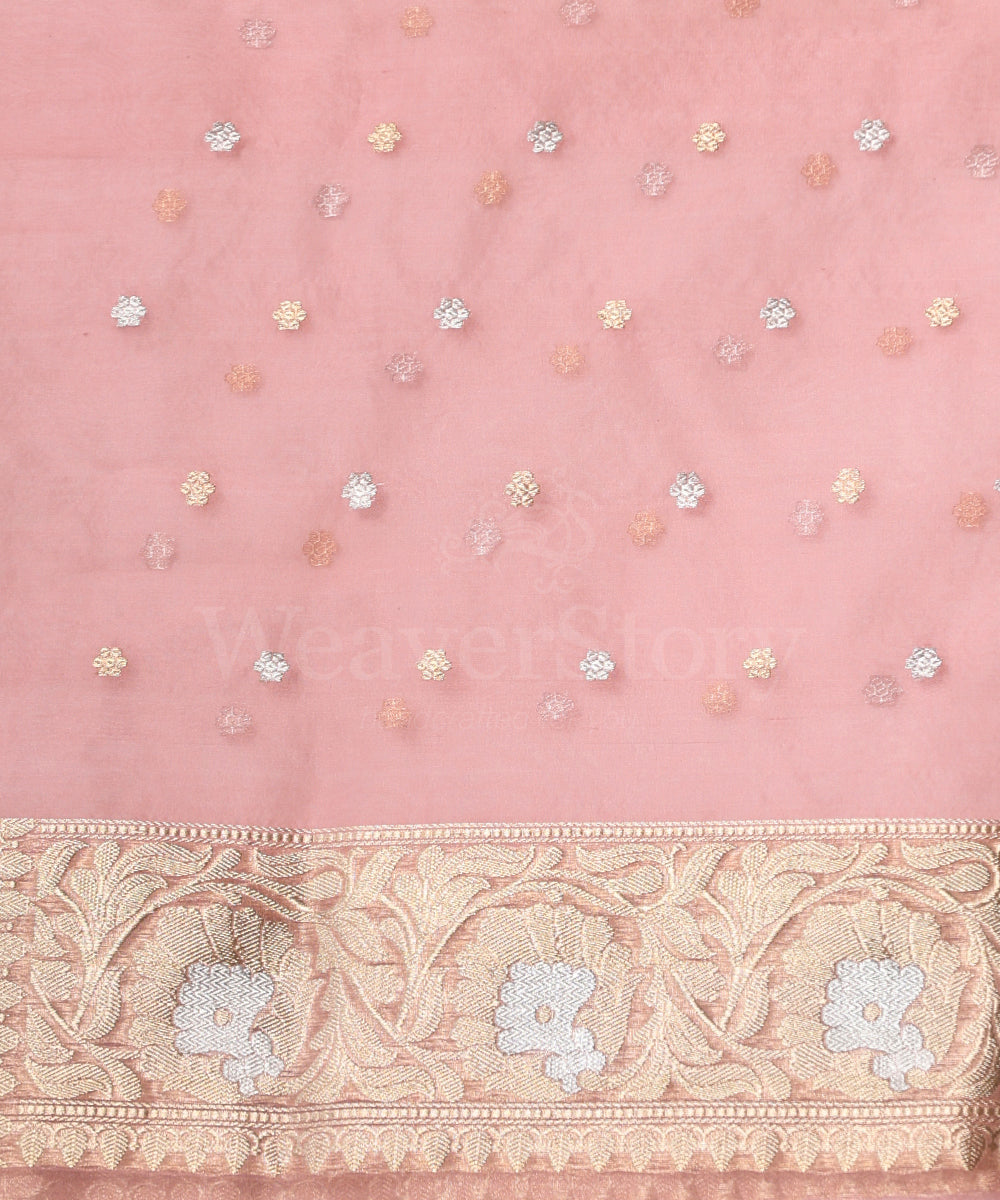 Handloom_Soft_Pink_Pure_Kora_Silk_Banarasi_Saree_With_Sona_Rupa_Kadhwa_Small_Zari_Booti_WeaverStory_05