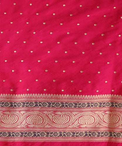 Hot-Pink-Handloom-Pure-Katan-Silk-Real-Zari-Banarasi-Saree-With-Konia_WeaverStory_05