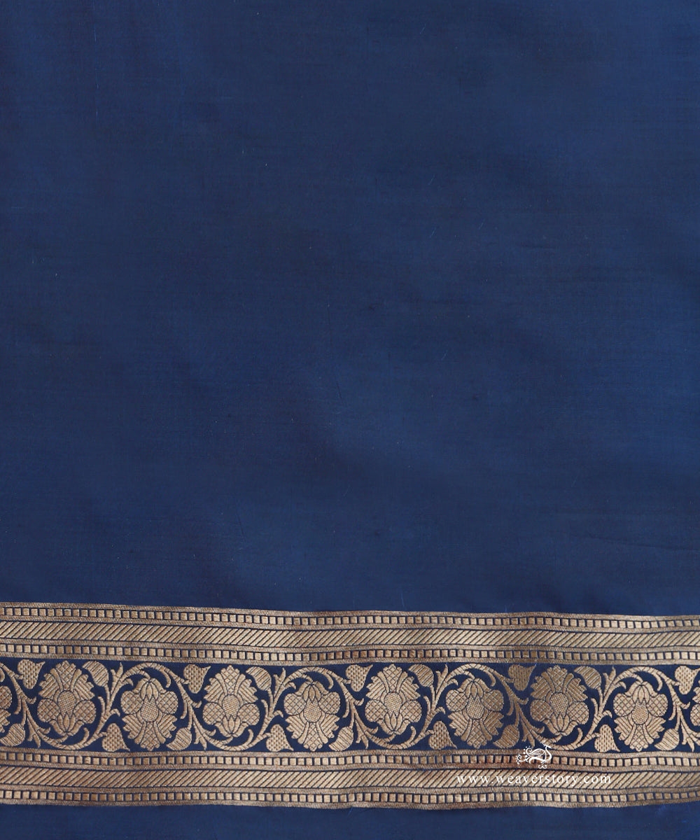 Cobalt_Blue_Handloom_Pure_Katan_Silk_Banarasi_Saree_With_Allover_Cutwork_Jaal_WeaverStory_05