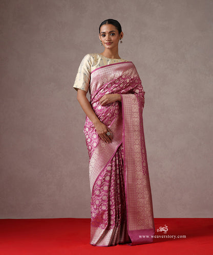 Mauve_Handloom_Pure_Katan_Silk_Banarasi_Saree_With_Cutwork_Floral_Jaal_WeaverStory_02